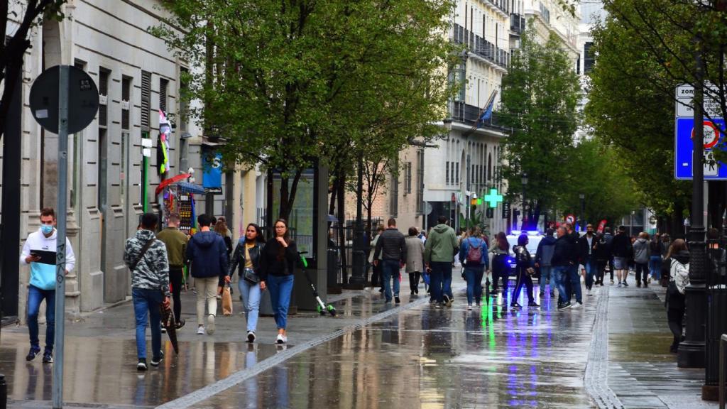 Lluvia en Madrid.