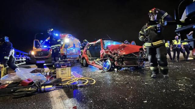 Accidente provocado por un kamikaze en la A-4.