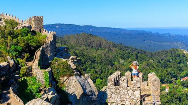 Castillo árabe en Sintra (Portugal).