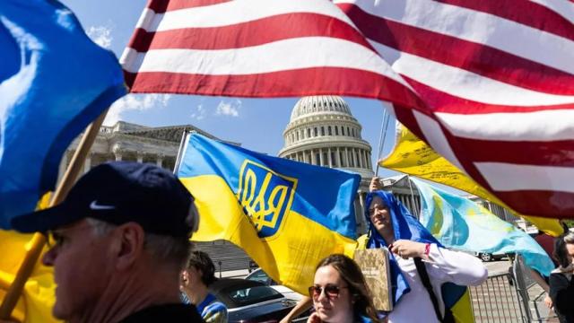 Imagen de archivo de una manifestación a favor de Ucrania en Estados Unidos.