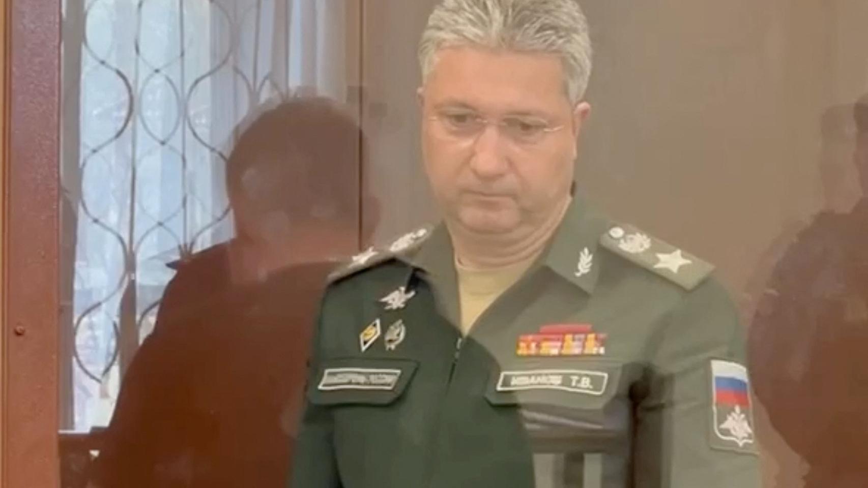 El viceministro de Defensa de Rusia, Timur Ivanov, en los tribunales de Moscú este miércoles.