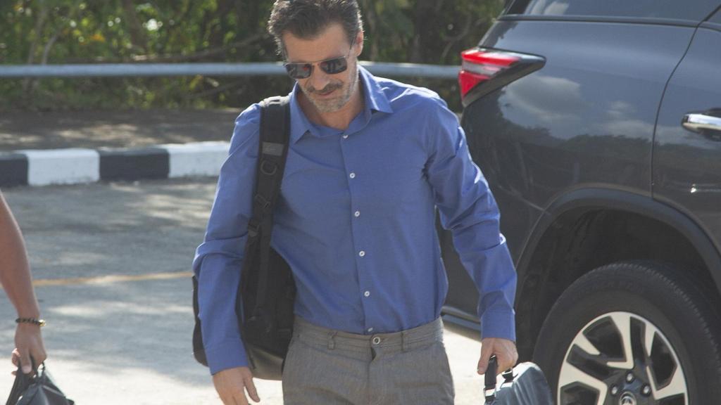 Rodolfo Sancho, llegando en la mañana de este jueves, a los juzgados de Tailandia.