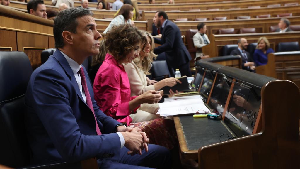 El presidente del Gobierno, Pedro Sánchez, en el Congreso de los Diputados.