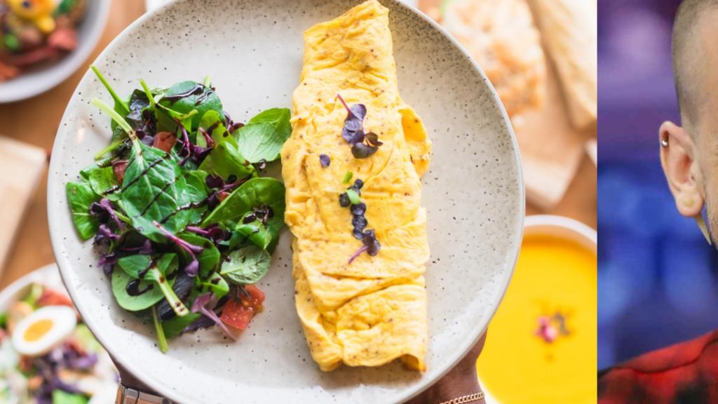 Una tortilla francesa y el chef Dabiz Muñoz.