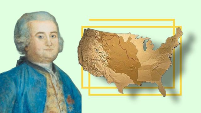 Francisco Bouligny y el mapa del territorio de la Luisiana.