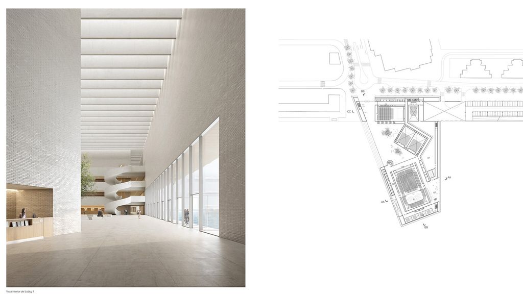 Diseño del futuro Centro de Congresos de Alicante, con capacidad para 2.800 personas.
