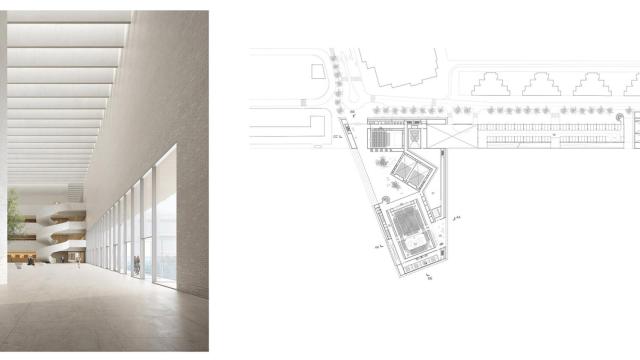Diseño del futuro Centro de Congresos de Alicante, con capacidad para 2.800 personas.