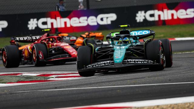 El Aston Martin de Fernando Alonso en el GP de China.
