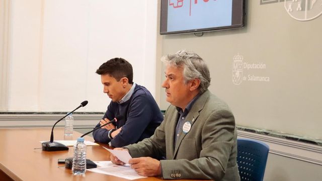 Fernando Rubio, portavoz socialista en la Diputación, y Mario Cavero, diputado provincial