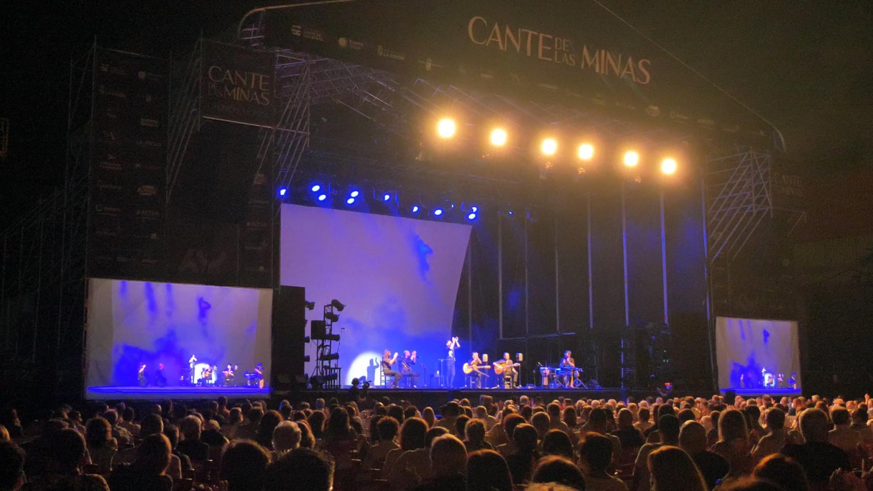 Una foto de archivo de una actuación del Festival Internacional del Cante de las Minas.