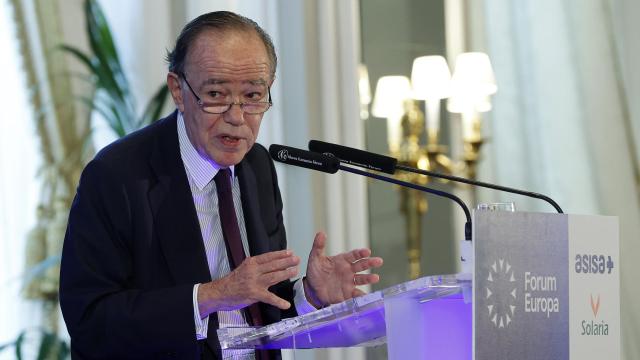 El presidente del Patronato del Teatro Real, Gregorio Marañón, interviene en un desayuno informativo este jueves en Madrid. Foto: EFE/J.P. Gandul