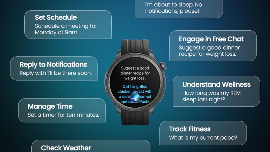 La IA de Zepp Flow de Amazfit es capaz de responder a todo tipo de preguntas del reloj