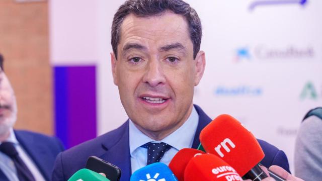 El presidente de Andalucía, Juanma Moreno, este jueves.