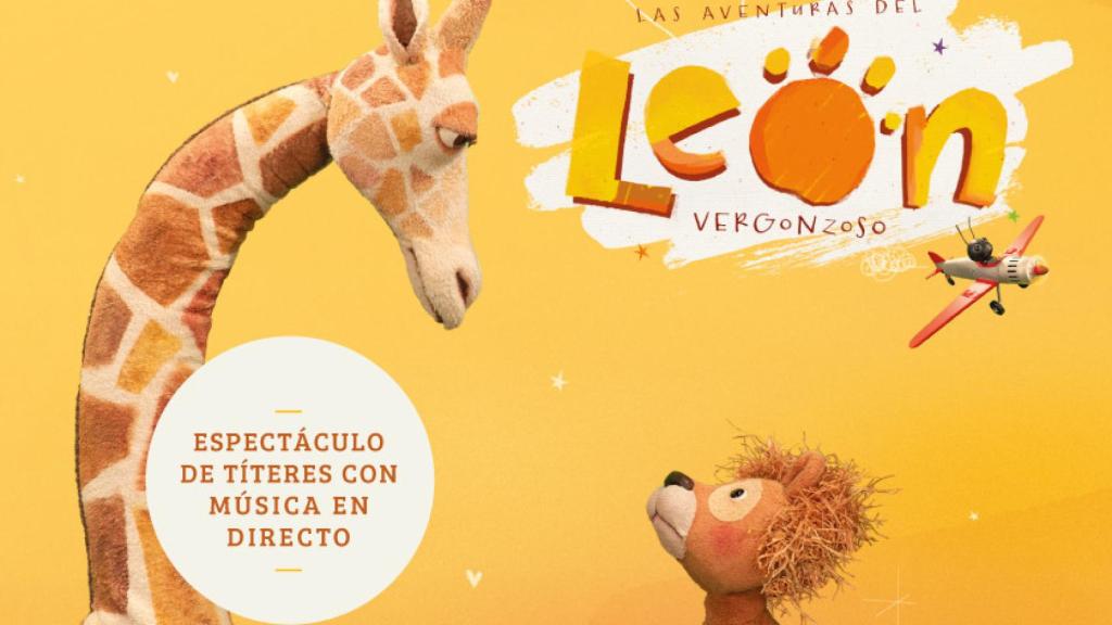 Cartel de la obra 'Las aventuras del león vergonzoso'.