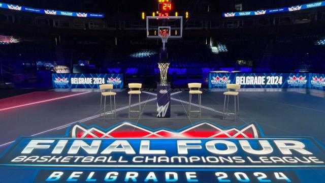 El trofeo de la Basketball Champions League