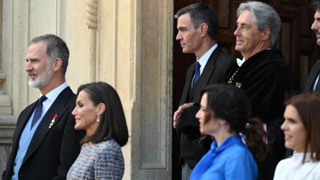 Pedro Sánchez, en el Paraninfo de la Universidad de Alcalá de Henares.