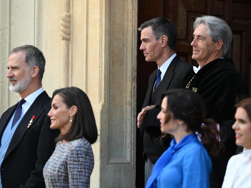 Pedro Sánchez, en el Paraninfo de la Universidad de Alcalá de Henares.