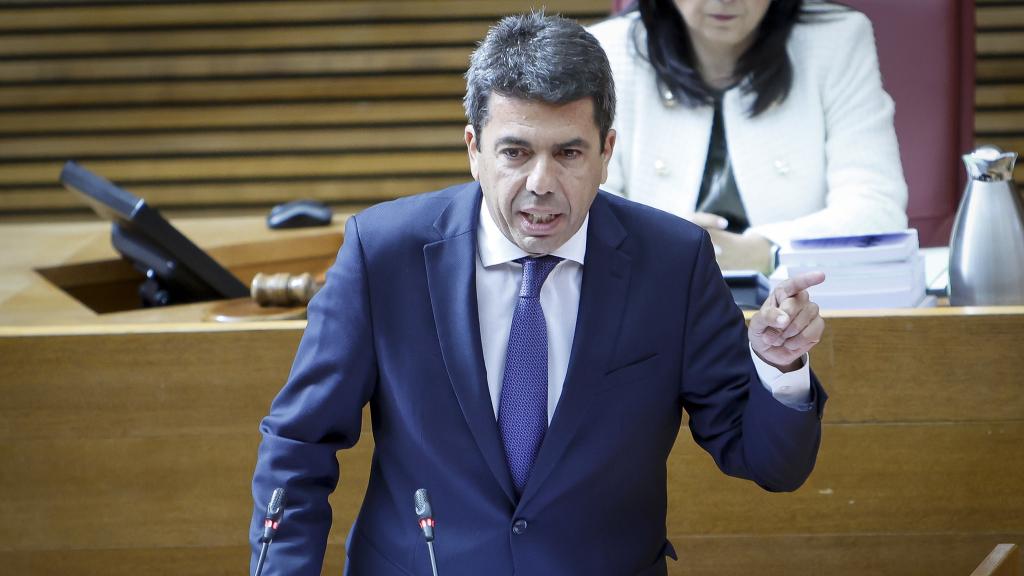 Carlos Mazón, este miércoles en 'Les Corts Valencianes'. José Cuéllar / CV