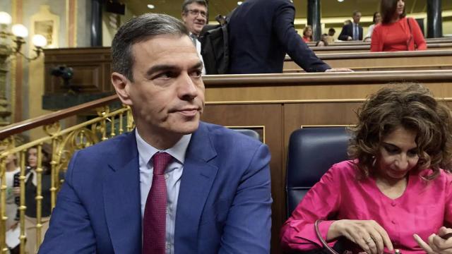 Pedro Sánchez en el Congreso de los Diputados, este miércoles.