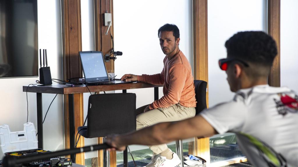 José Adán, durante la tercera fase del entrenamiento con Alberto.