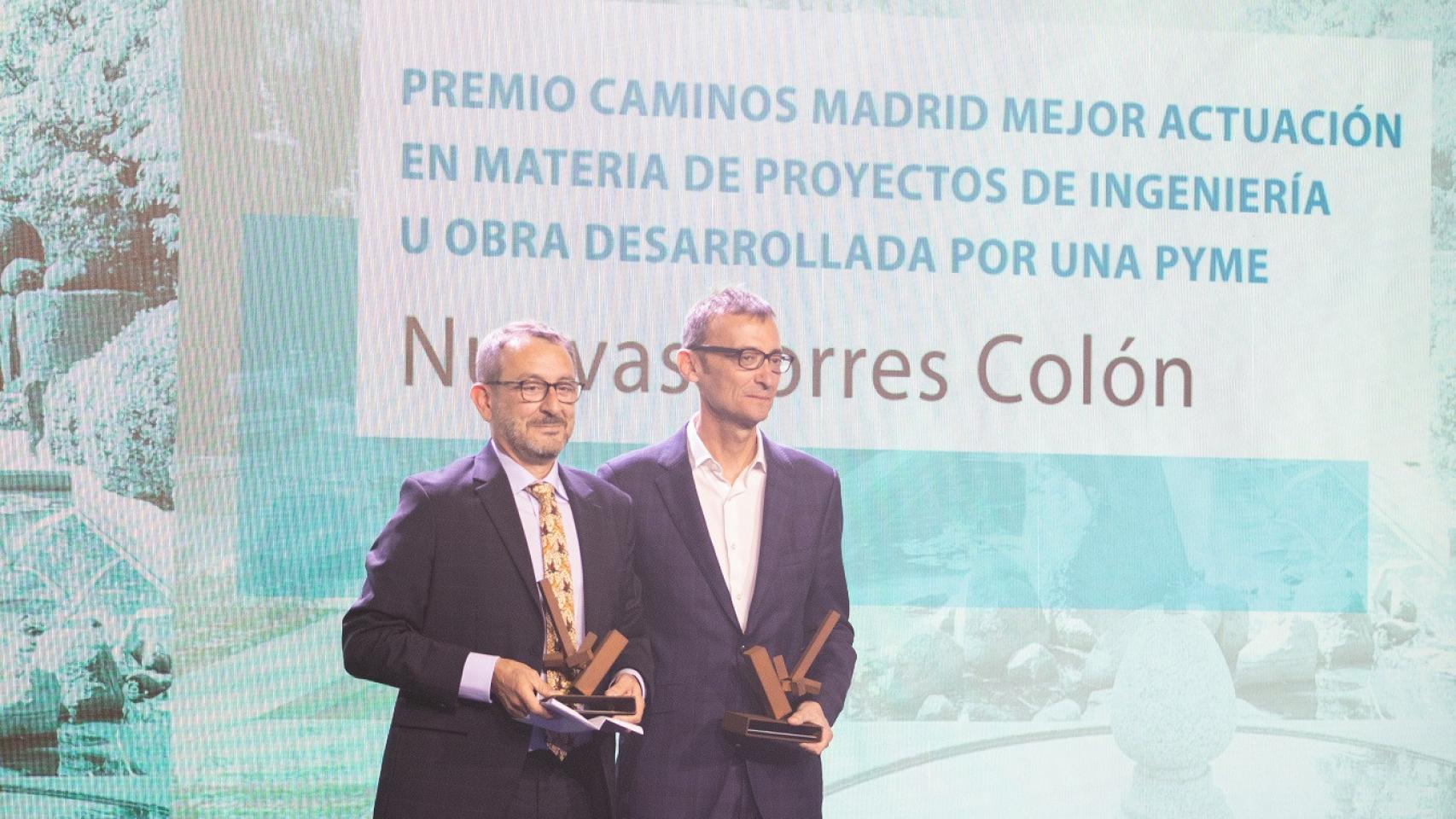 Los Ingenieros de Caminos de Madrid premian la rehabilitación de Torres Colón.