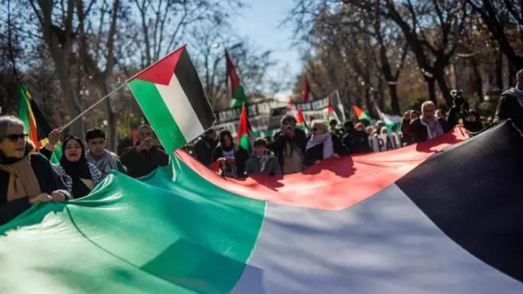 Una manifestación a favor de Palestina.