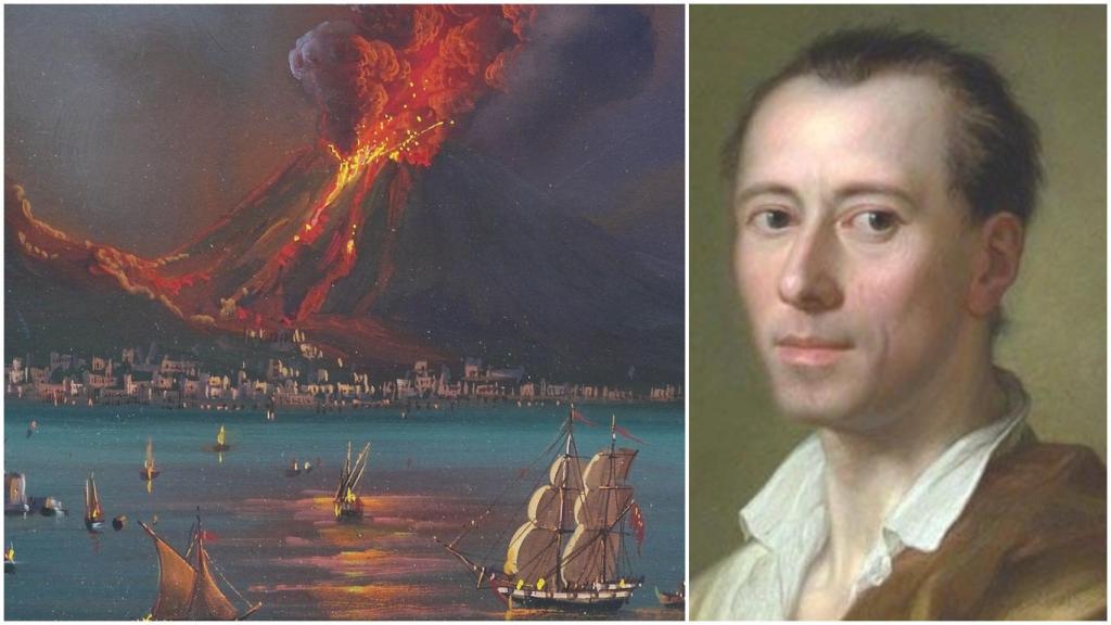 Joaquín Alcubierre (d.), el ingeniero español descubrió la legendaria ciudad de Pompeya (i.).