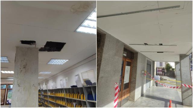 Oficina e Correos en Betanzos con riesgo de desprendimientos