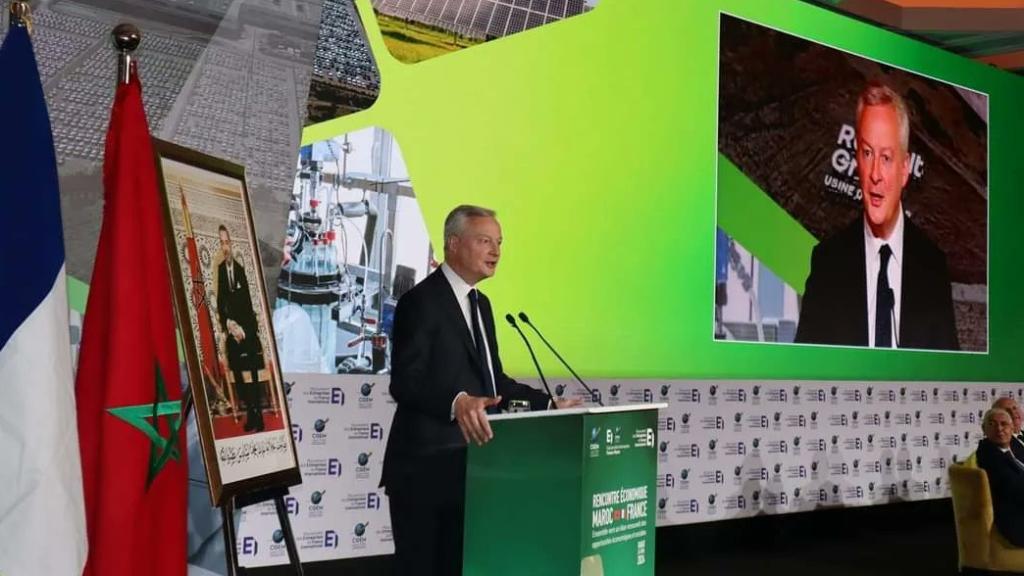 El ministro de Economía, Bruno Le Maire, en el foro económico entre Marruecos-Francia 'Juntos hacia nuevas oportunidades, para un nuevo impulso económico y social'.