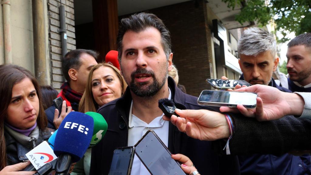 El secretario general del PSCyL, Luis Tudanca, en un Comité celebrado hace un año