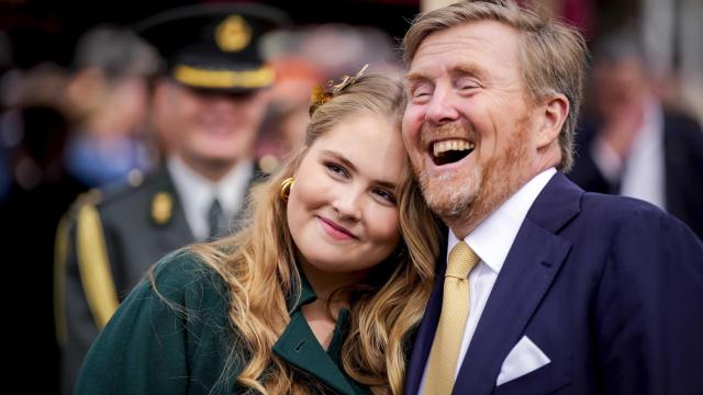 Guillermo de Holanda, en las celebraciones del Día del Rey, junto a la princesa Amalia.