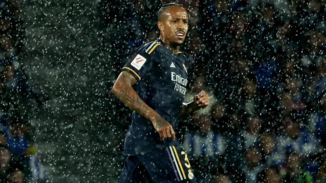 Militao, en el partido frente a la Real Sociedad.