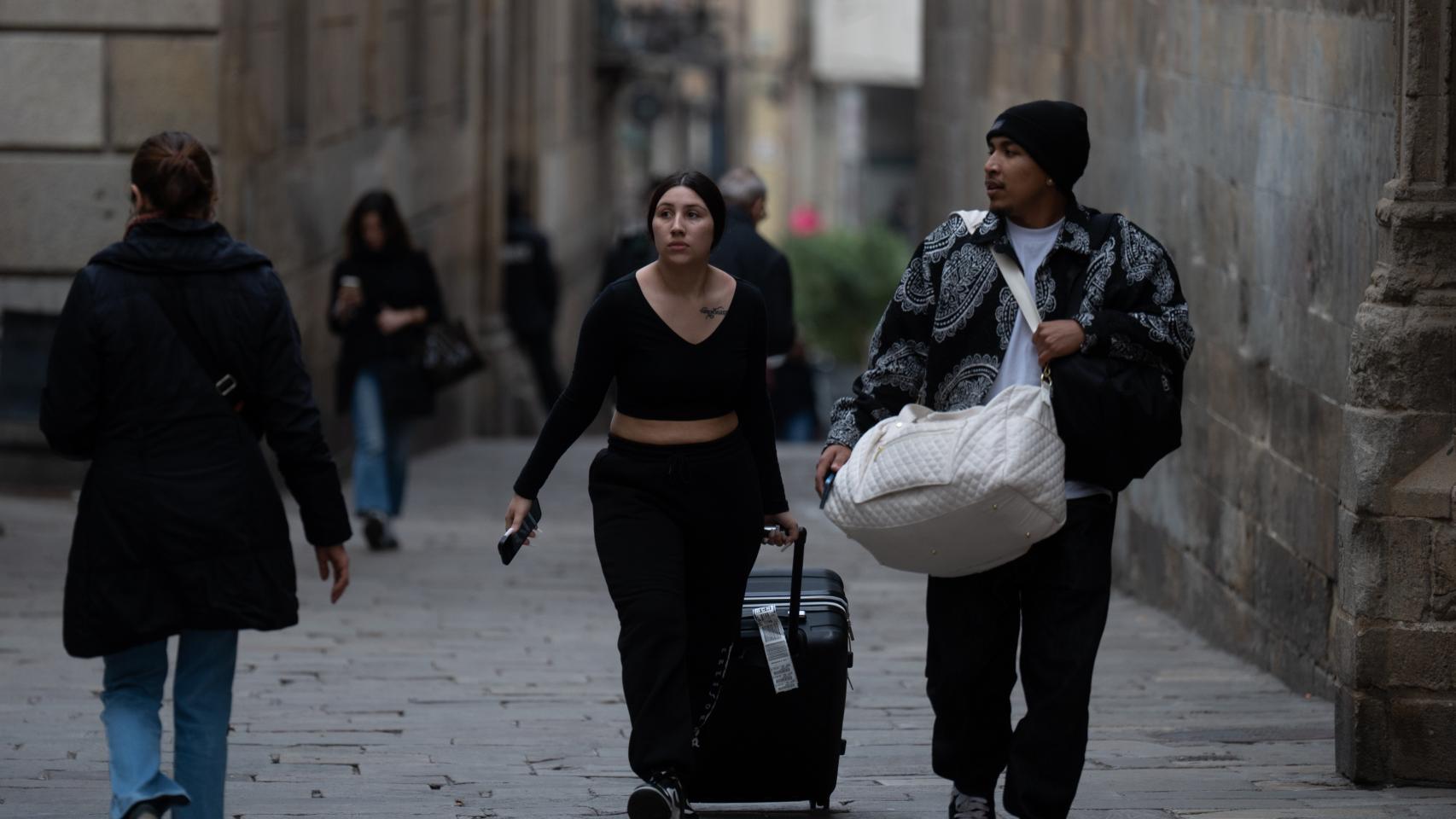 Turistas en las calles de Barcelona