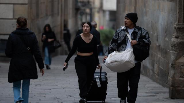 Turistas en las calles de Barcelona
