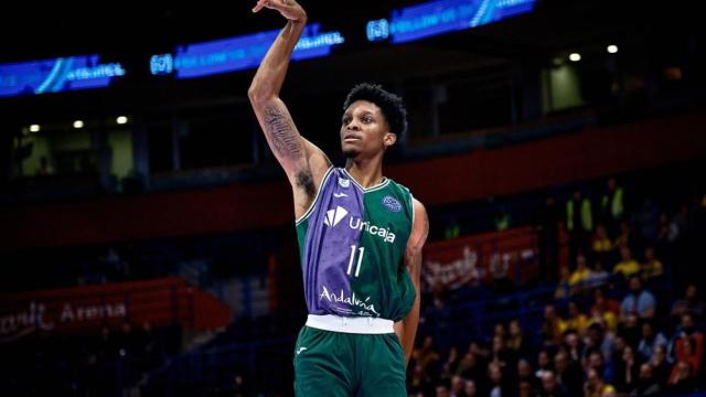 Tyson Carter durante el UCAM Murcia-Unicaja de la BCL