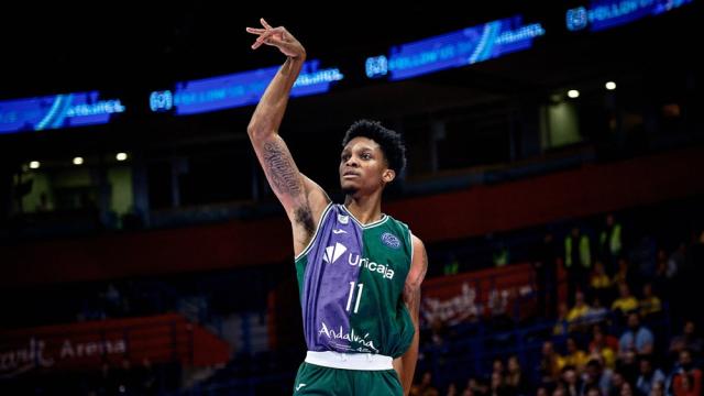 Tyson Carter durante el UCAM Murcia-Unicaja de la BCL