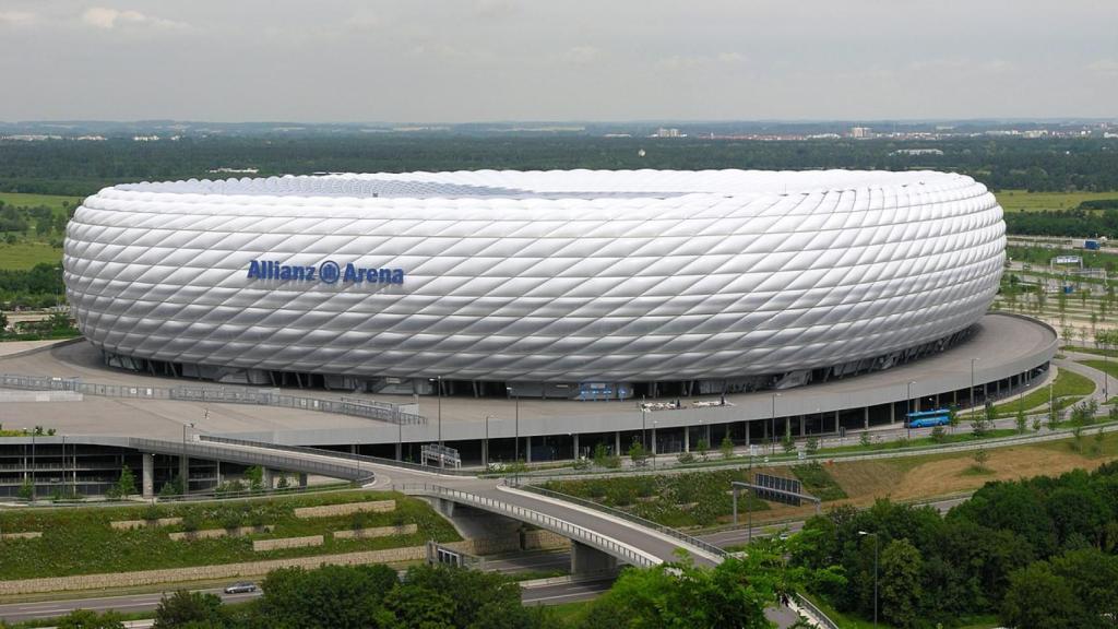 Vista exterior del Allianz Arena de Múnich