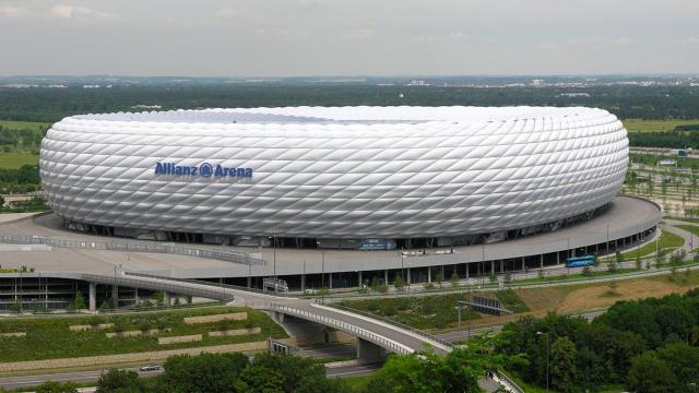 Vista exterior del Allianz Arena de Múnich
