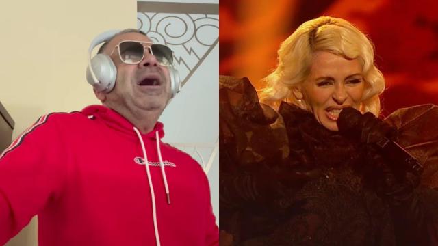 Jorge Javier Vázquez cantando 'Zorra' en Instagram y Nebulossa cantando en el Benidorm Fest.