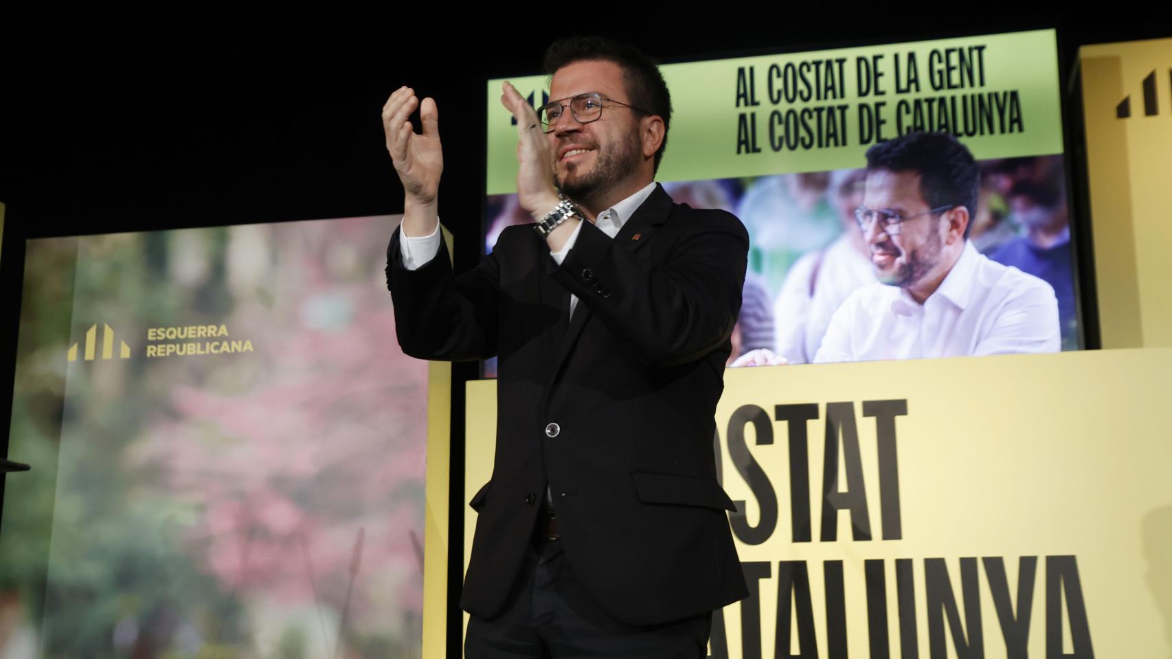 El presidente de la Generalitat y candidato de ERC a la reelección, Pere Aragonès.