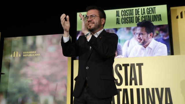 El presidente de la Generalitat y candidato de ERC a la reelección, Pere Aragonès.