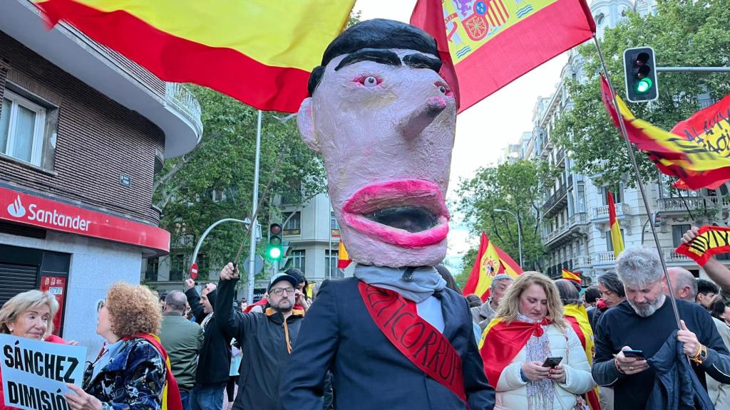 'Politicorrupto' entre los manifestantes.
