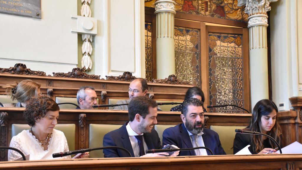 Bancada del Grupo Municipal Popular en el Ayuntamiento de Valladolid