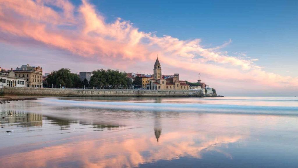 Imagen panorámica de Gijón.