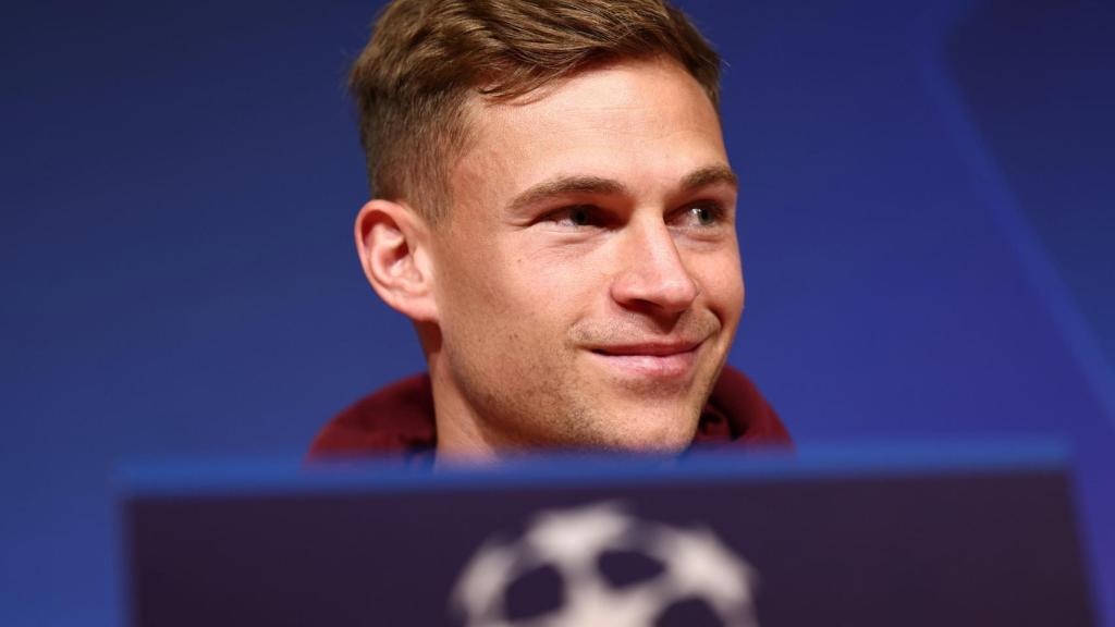Joshua Kimmich, en rueda de prensa en Champions League