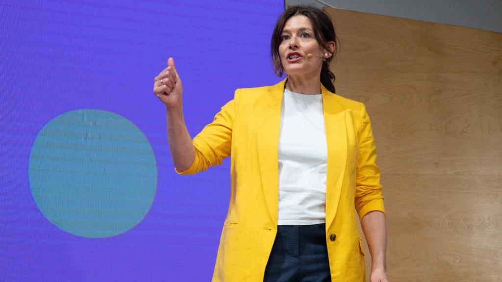 Miriam González en un acto de la plataforma 'España Mejor'