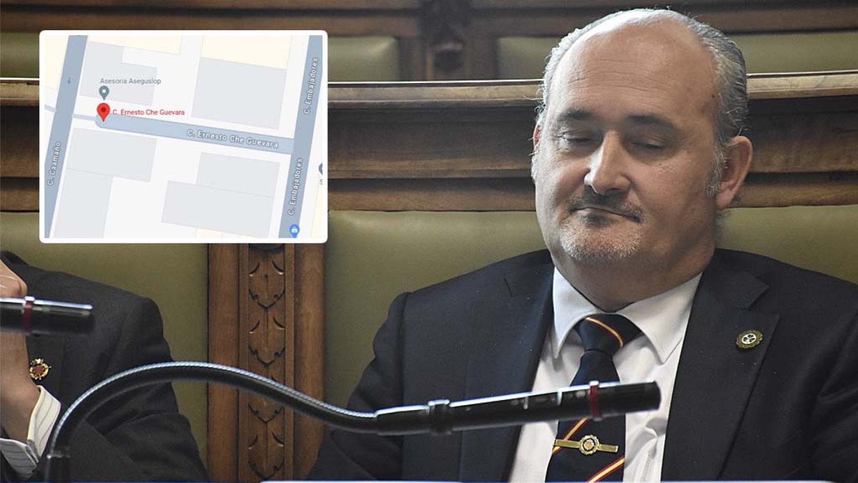 Alberto Cuadrado Toquero e imagen de la calle de Valladolid