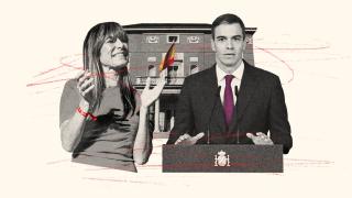 Pedro Sánchez y Begoña Gómez en una ilustración de EL ESPAÑOL.