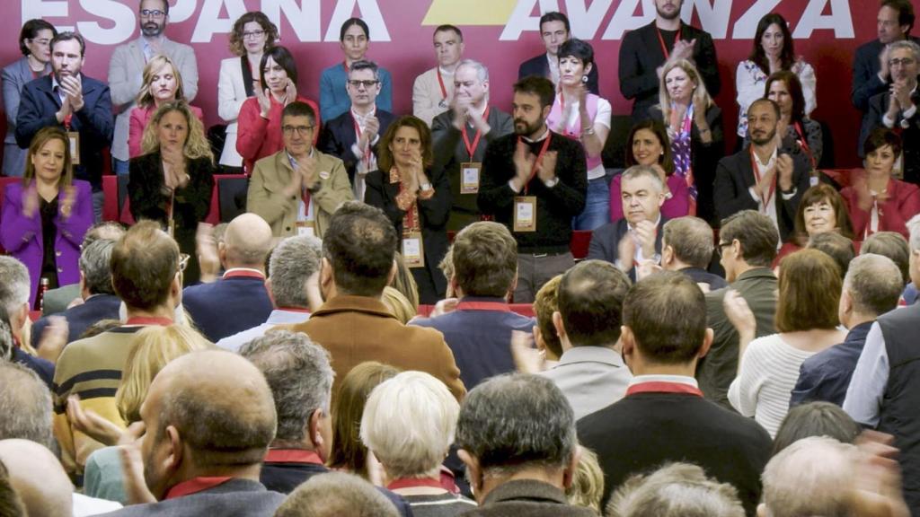 Imagen del Comité Federal del PSOE de este sábado en apoyo a Sánchez.