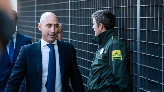 Luis Rubiales, este lunes, en los Juzgados de Majadahonda.